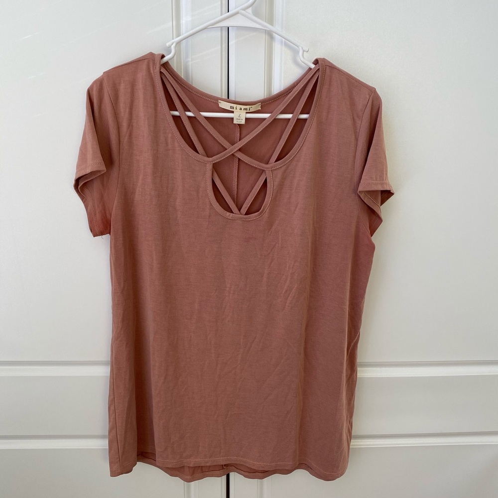Crisscross front blouse